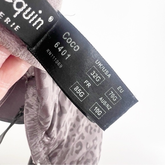 ✅ HARLEQUIN LINGERIE BROWN COCO BRA WITH UNDERWIRE SIZE 32G - Picture 7 of 8